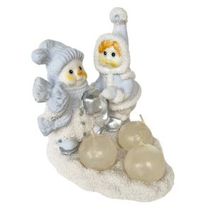 Winter Snowbabies Candle Figurine Ceramic Porcelain Flomo Unlimited - NEW IN BOX